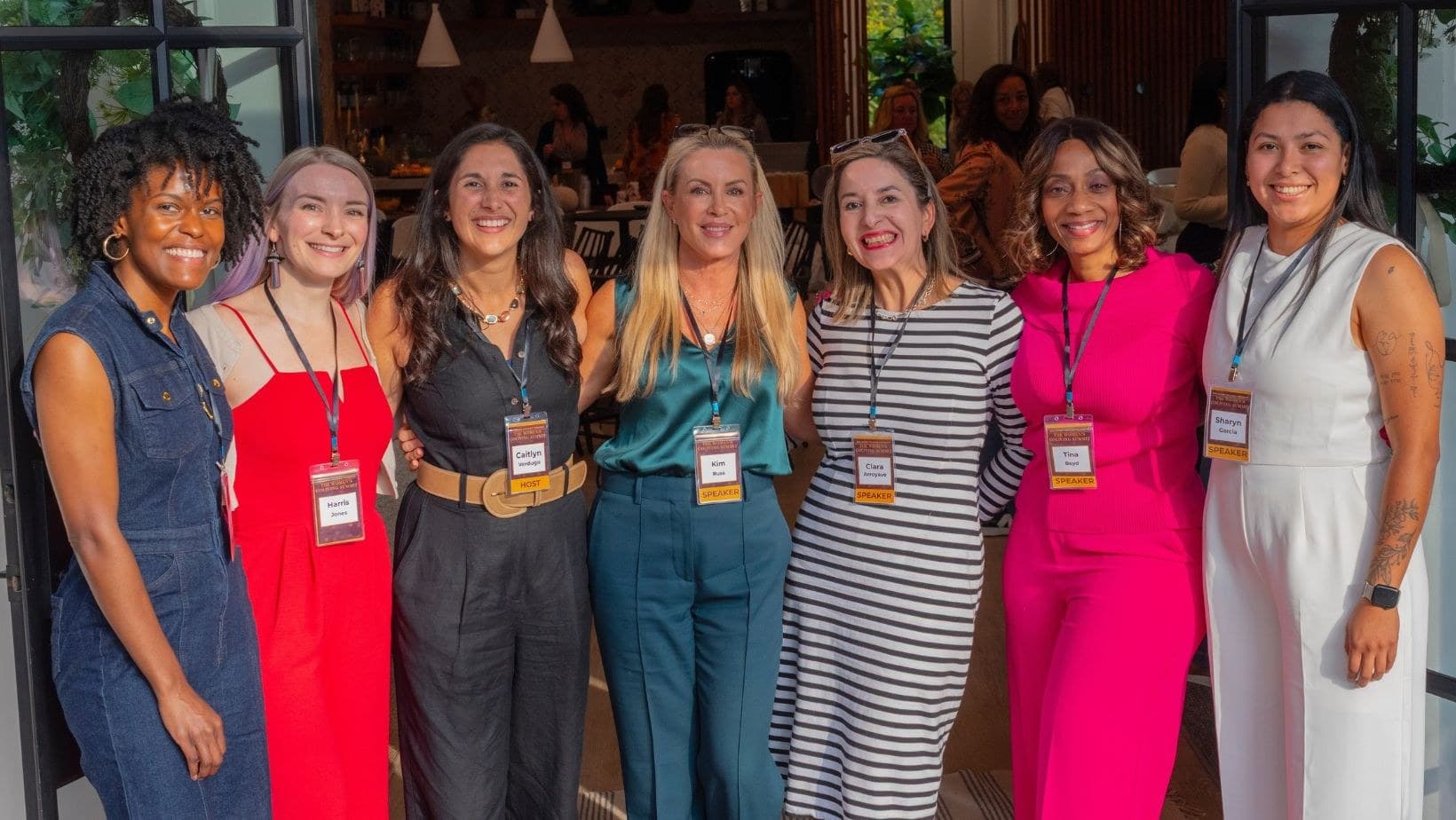 Jasmine Brown with real estate investors at a networking event